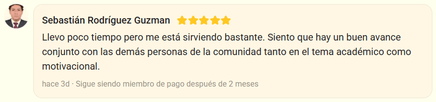 Reseña de 5 estrellas de Sebastián Rodríguez Guzman