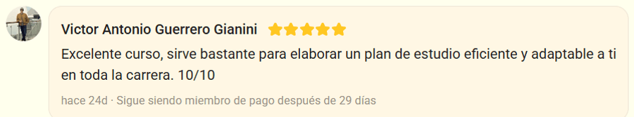 Reseña de 5 estrellas de Victor Antonio Guerrero Gianini